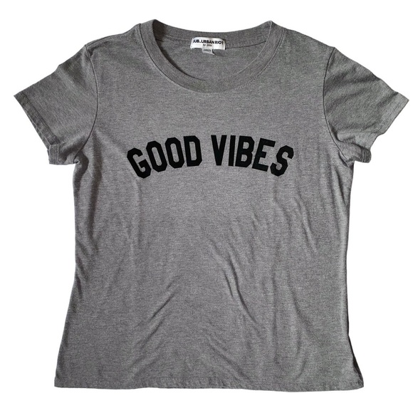 Sub_Urban Riot Tops - SUB_URBAN RIOT Good Vibes Classic Tee Heather Gray Size XS (GUC)